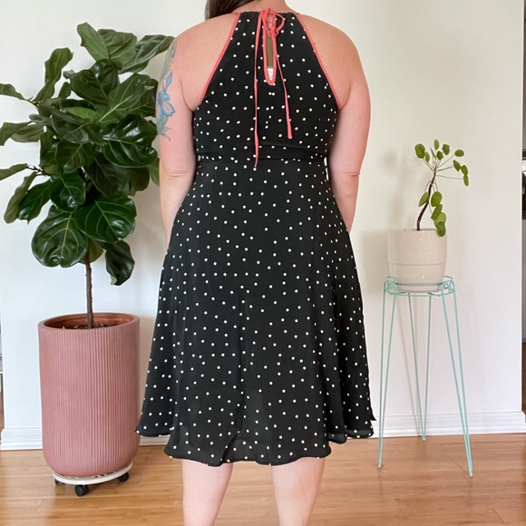 Anthropologie Polka Dot Retro Romantic Dress 14 - Picture 3 of 12